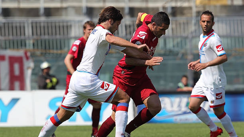 Cristiano Lucarelli quando sfidava il Catania Cristiano Lucarelli