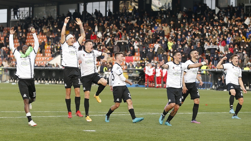 Spezia esulta Spezia, calcio, Serie A