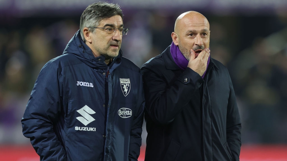 Ivan Juric e Vincenzo Italiano, allenatori rispettivamente di Torino e Fiorentina