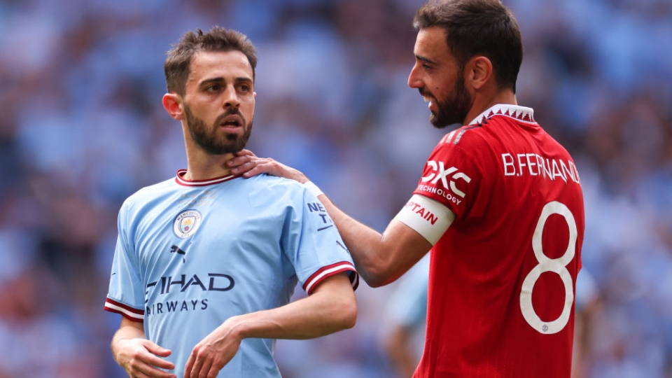 Bruno Fernandes, Bernardo Silva, Manchester United, Manchester City, Premier League