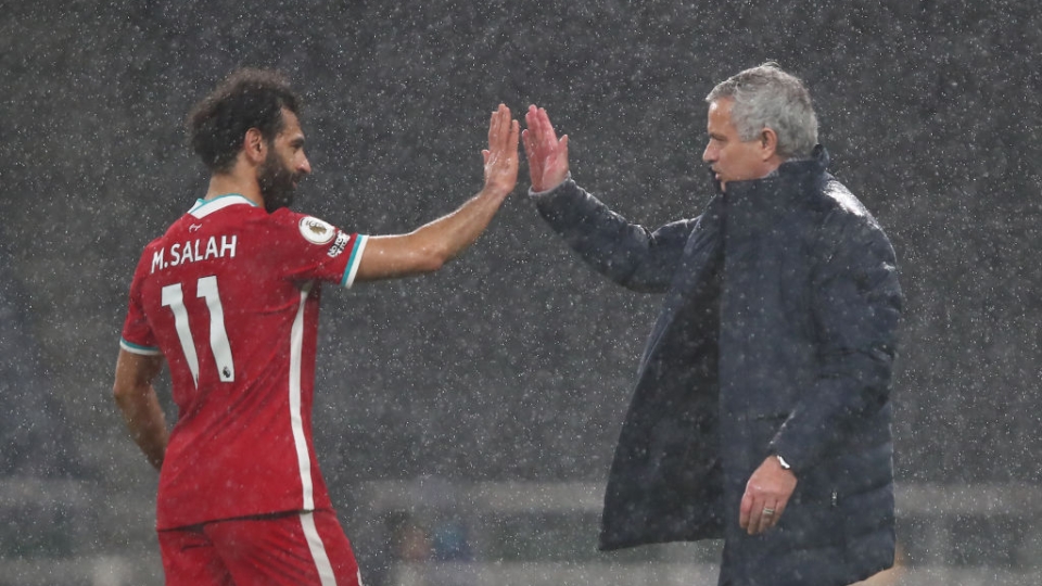 Mohamed Salah e José Mourinho