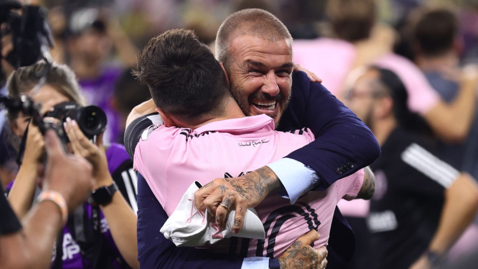 Beckham con Messi