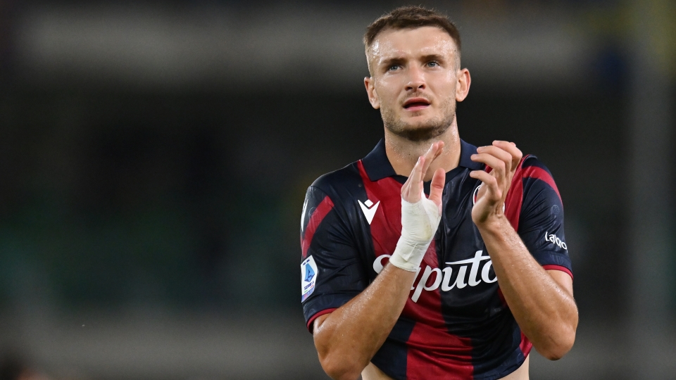 Posch con la maglia del Bologna Posch, Bologna, Serie A