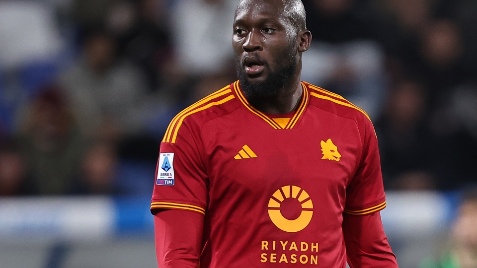Romelu Lukaku in campo durante Sassuolo-Roma Romelu Lukaku