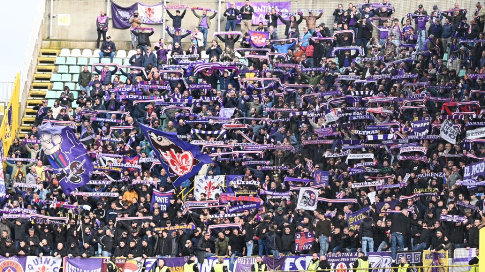 Tifosi Fiorentina a Bruges