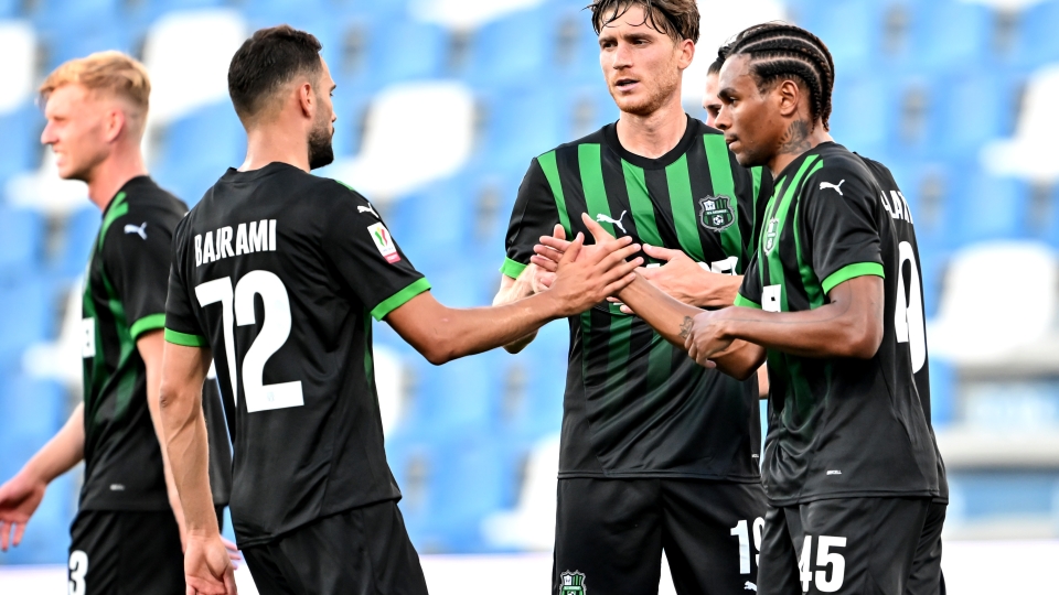 Il Sassuolo esulta dopo un gol Sassuolo