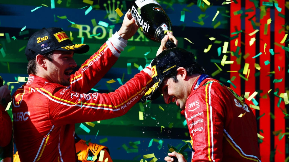Leclerc, Sainz, Ferrari