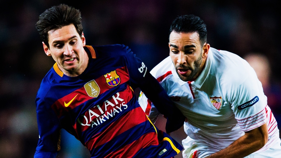 Lionel Messi, Adil Rami, Barcellona-Siviglia, Barcellona, Siviglia