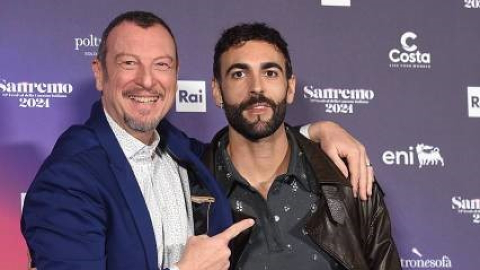 Amadeus e Marco Mengoni Amadeus e Marco Mengoni