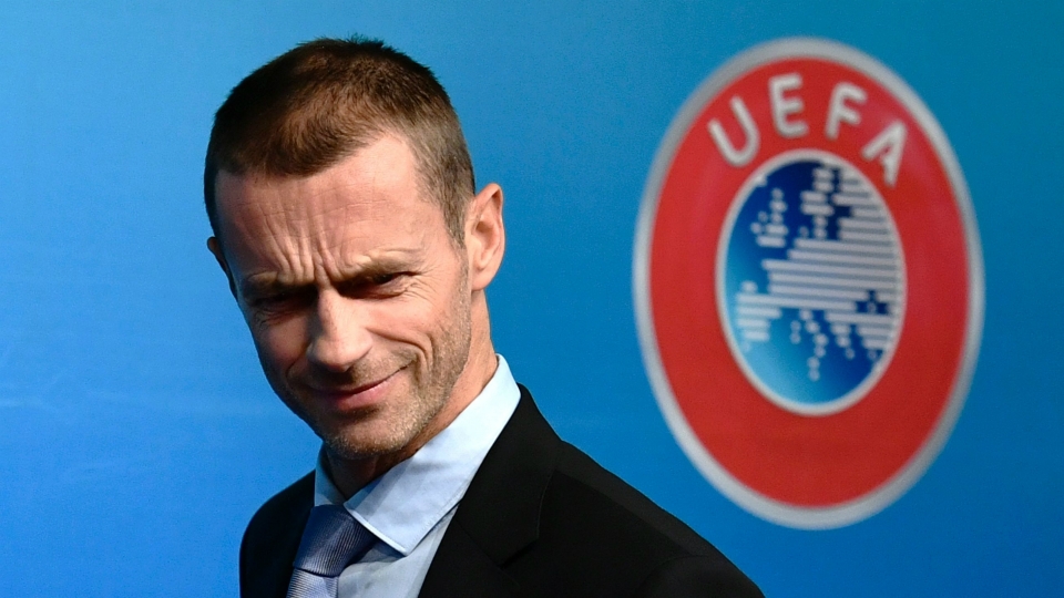 Aleksander Ceferin arrives for a press conference 09122016