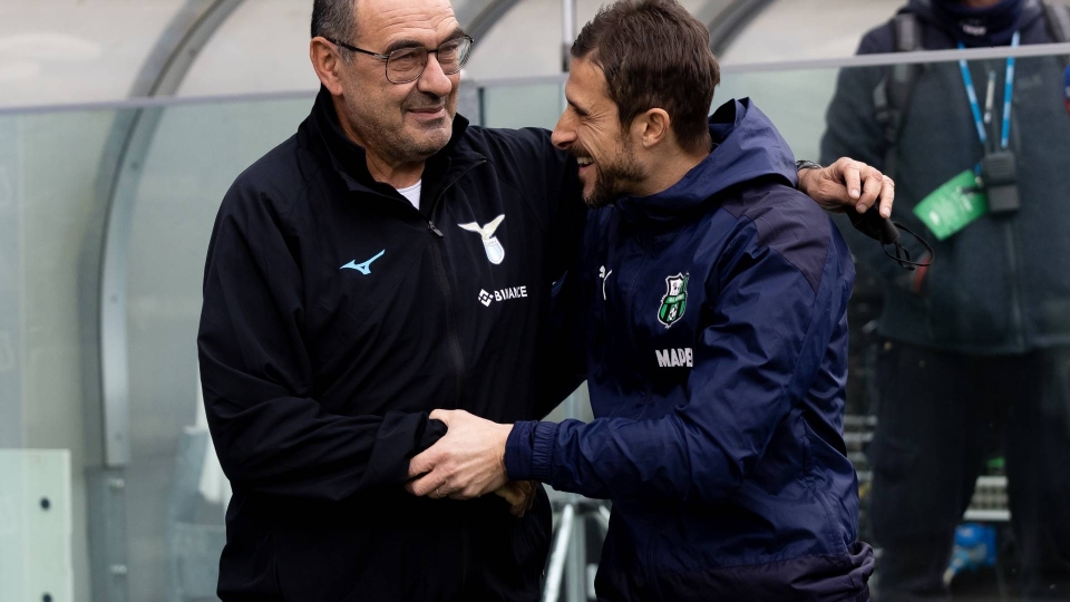 Alessio Dionisi saluta Maurizio Sarri