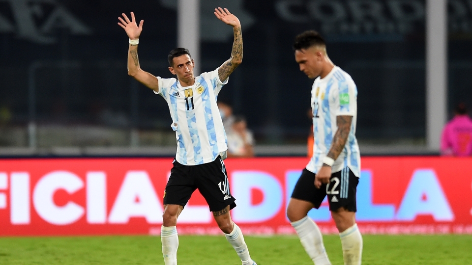 Angel Di Maria Lautaro Martinez Argentina v Colombia FIFA World Cup Qatar 2022 Qualifier 02012022 Angel Di Maria Lautaro Martinez Argentina v Colombia FIFA World Cup Qatar 2022 Qualifier 02012022