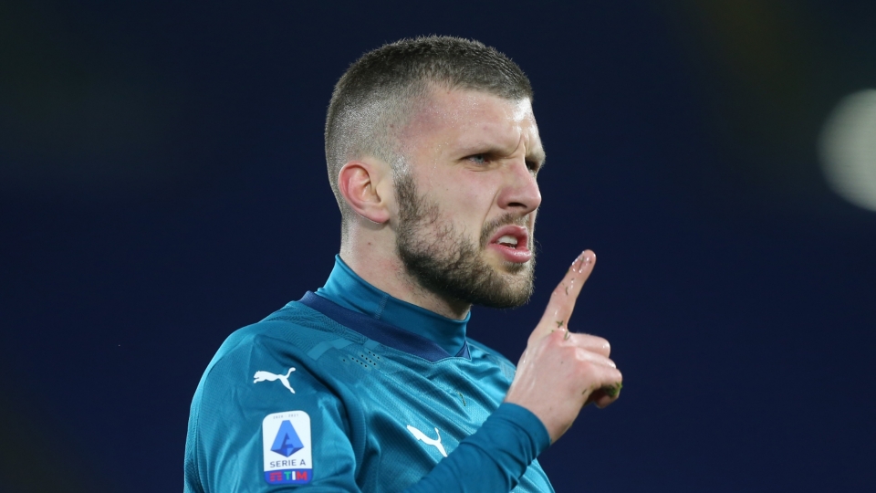 Ante Rebic after scoring the winner for Milan Ante Rebic after scoring the winner for Milan