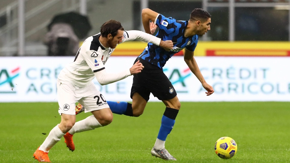 Achraf Hakimi Simone Bastoni Inter Spezia