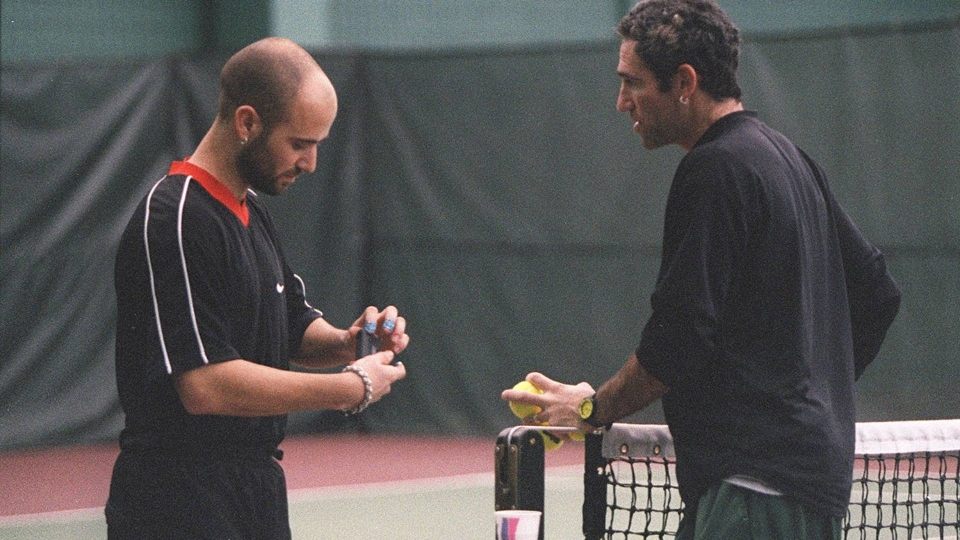 Brad Gilbert con Agassi