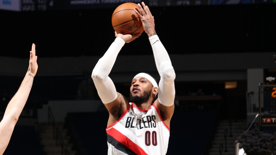 Carmelo Anthony in action for the Portland Trail Blazers