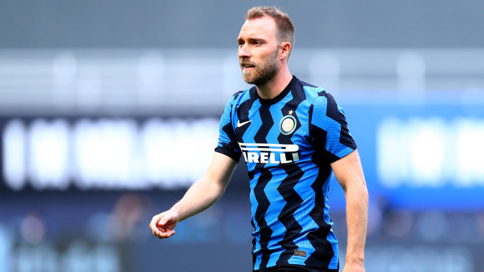 Christian Eriksen of FC Internazionale looks on during the Serie A match between Fc Internazionale and Udinese Calcio Christian Eriksen of FC Internazionale