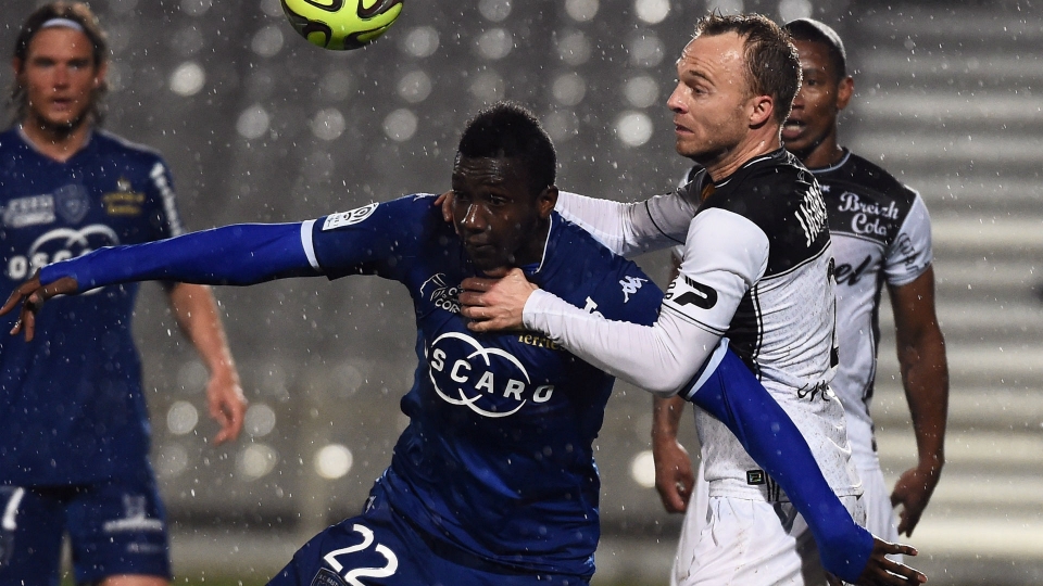 Christopher Maboulou Lars Jacobsen Bastia Ligue 1 21032015 Christopher Maboulou Lars Jacobsen Bastia Ligue 1 21032015