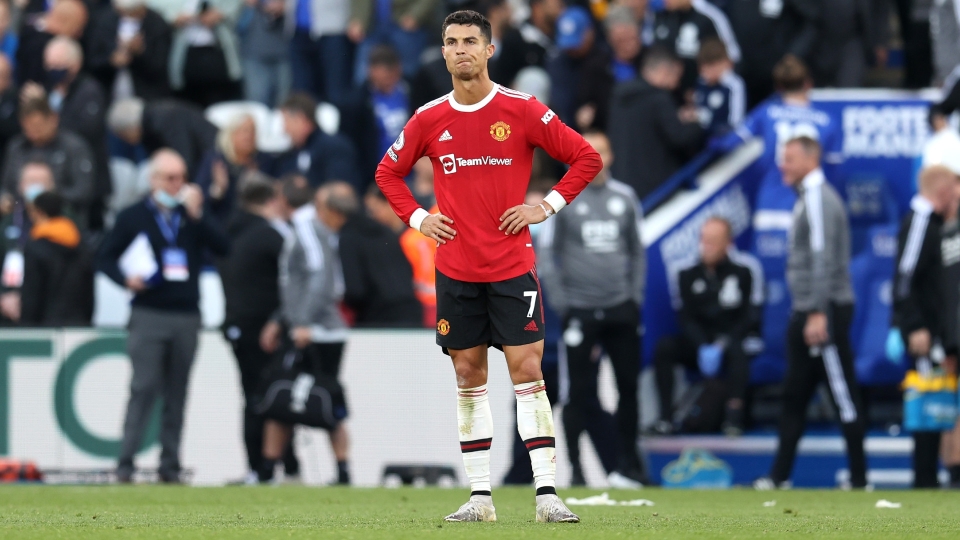 Cristiano Ronaldo Leicester Manchester United Premier League