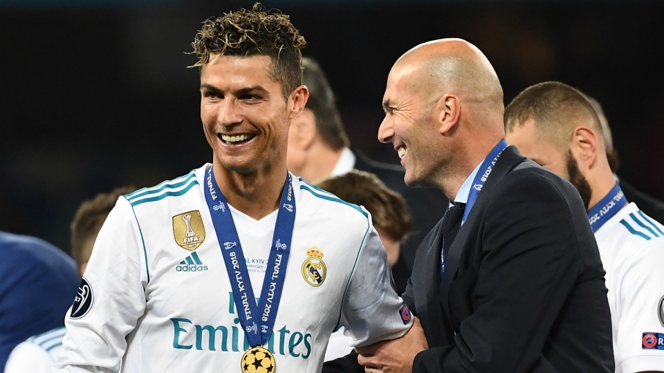Cristiano Ronaldo Zinedine Zidane Real Madrid v Liverpool UEFA Champions League final 26052018