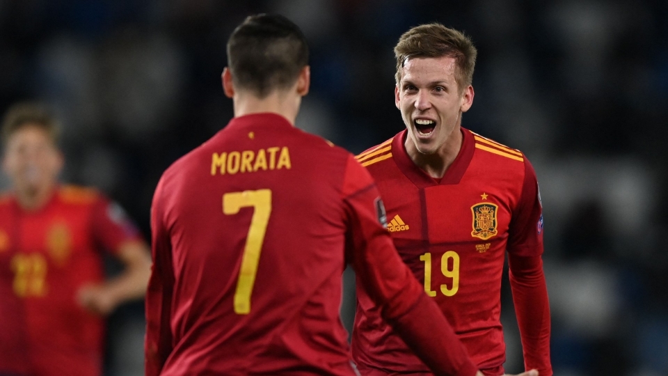 Dani Olmo Georgia vs Spain 2022 World Cup qualifier