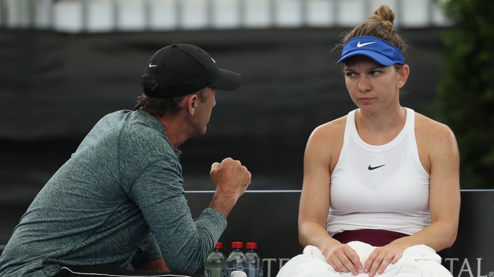 Darren Cahill e Simona Halep Darren Cahill e Simona Halep