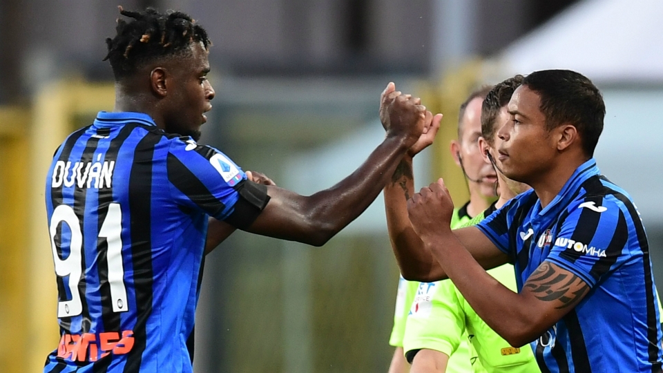 Duvan Zapata Luis Muriel Atalanta v Sassuolo Serie A 06212020