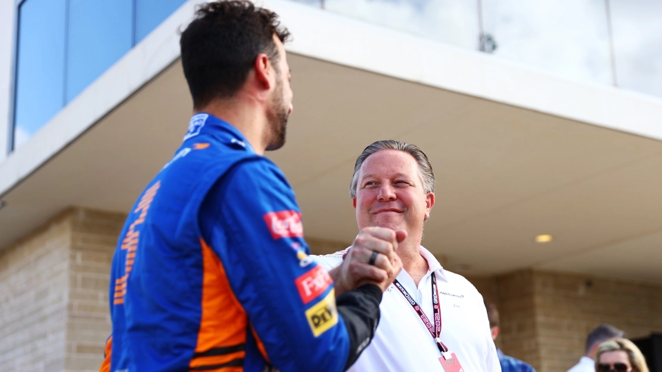 Daniel Ricciardo and Zak Brown