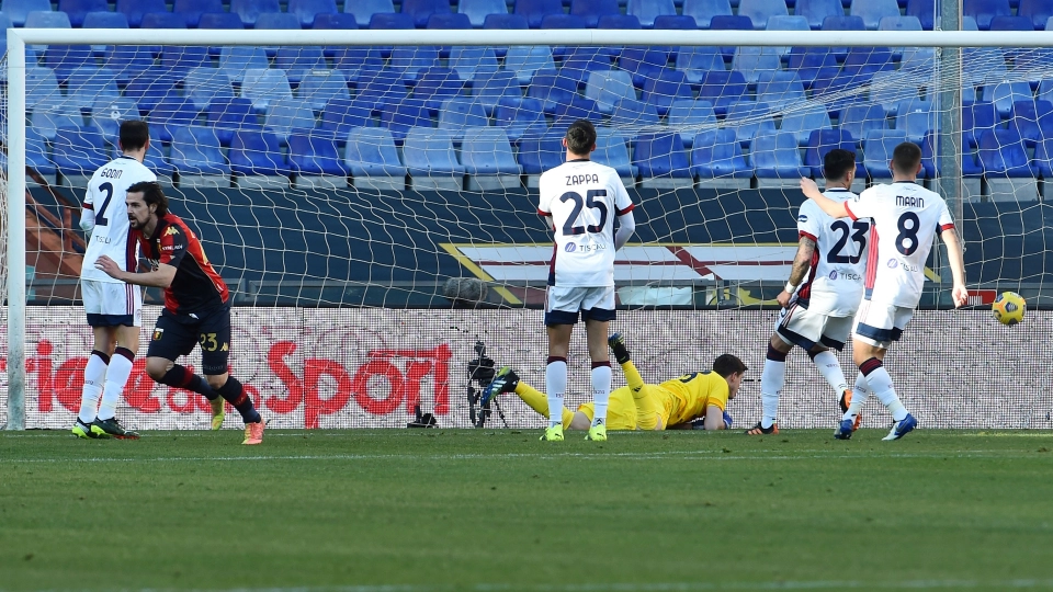 Destro celebrating Genoa Cagliari