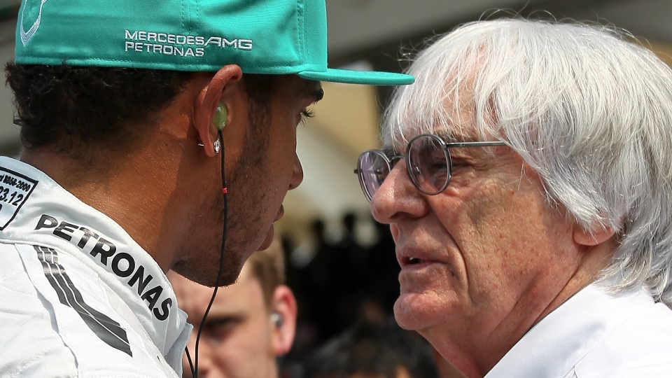 Ecclestone e Hamilton