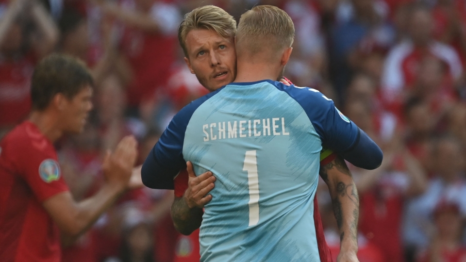 Eriksen Kjaer Schmeichel Denmark Euro