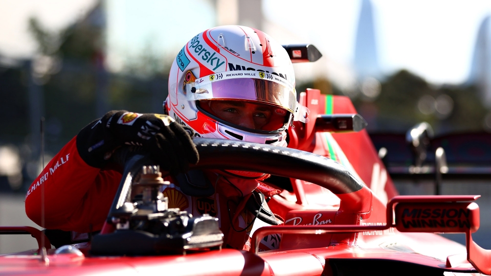 F1: Baku, le foto della pole di Leclerc