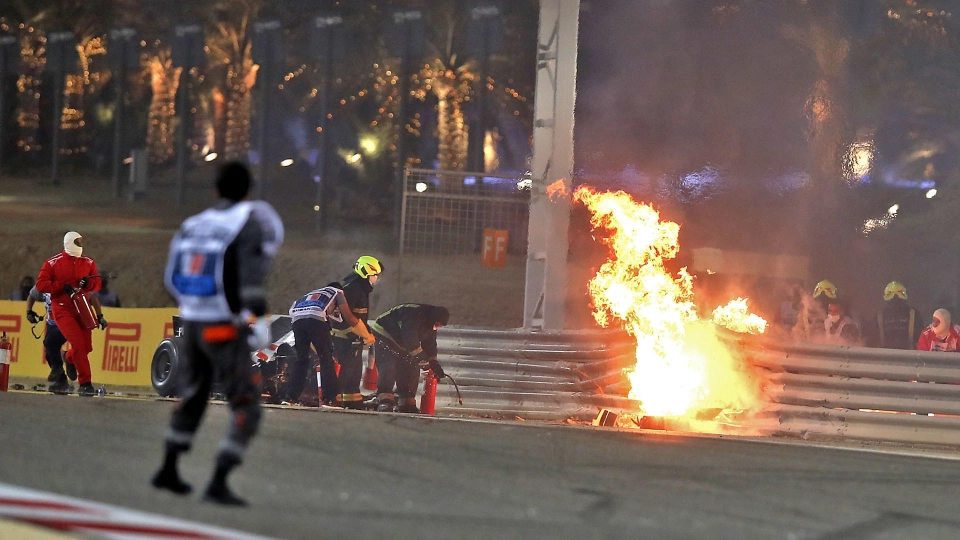 F1, Grosjean vivo per miracolo, le foto