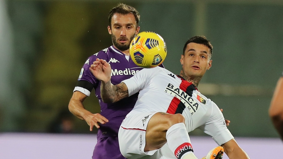 German Pezzella Gianluca Scamacca Fiorentina Genoa Serie A 12072020