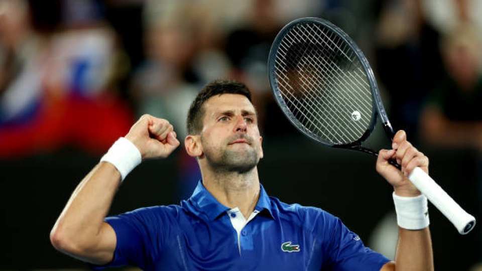 Novak Djokovic può esultare: è, finalmente, riuscito a vincere un match in tre set in questo primo Slam della stagione Novak Djokovic