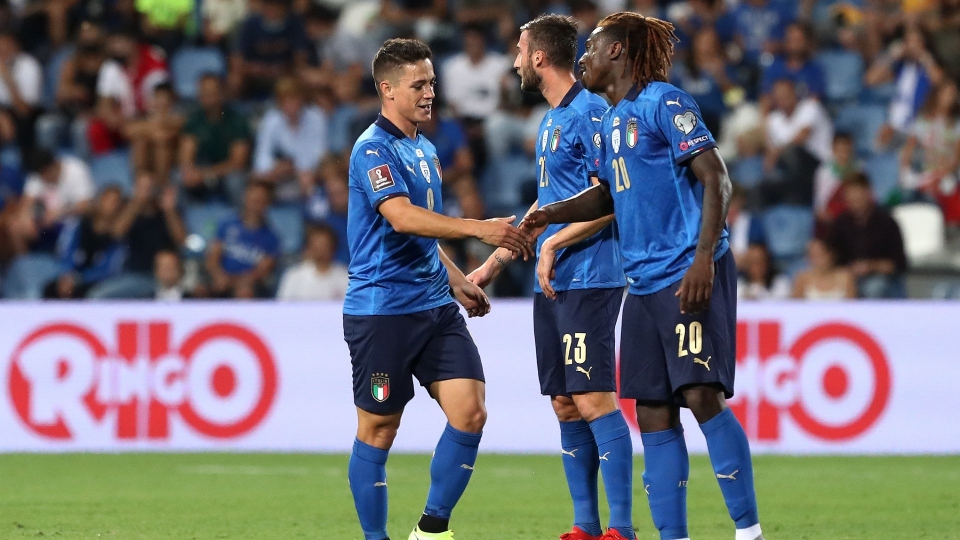 Giacomo Raspadori Moise Kean Italy Lituania World Cup Qualifier