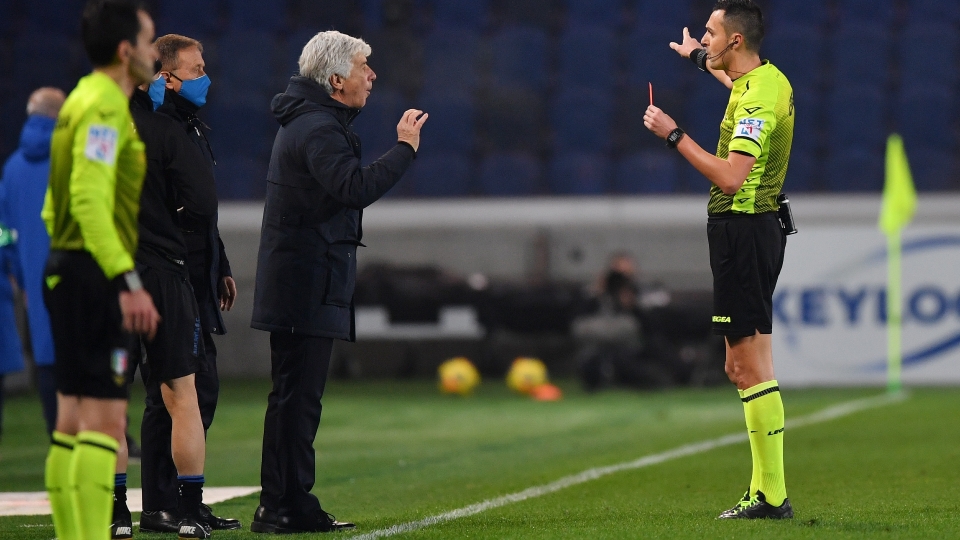 Gian Piero Gasperini Red Card Atalanta Napoli