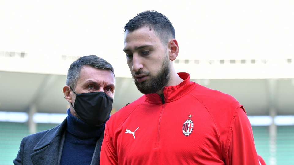 Gianluigi Donnarumma Paolo Maldini AC Milan Serie A 2020-21 Gianluigi Donnarumma Paolo Maldini AC Milan Serie A 2020-21