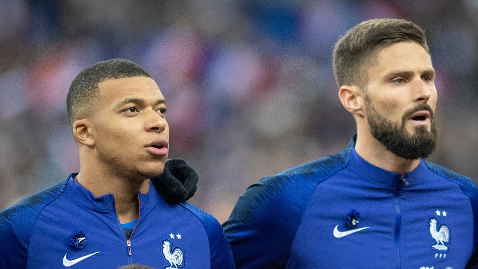 Giroud, Mbappe