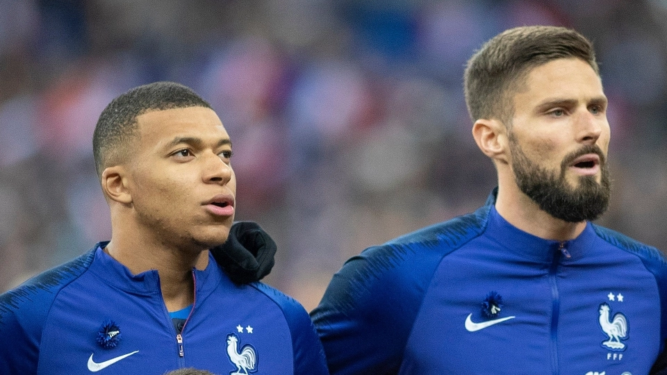 Giroud, Mbappe