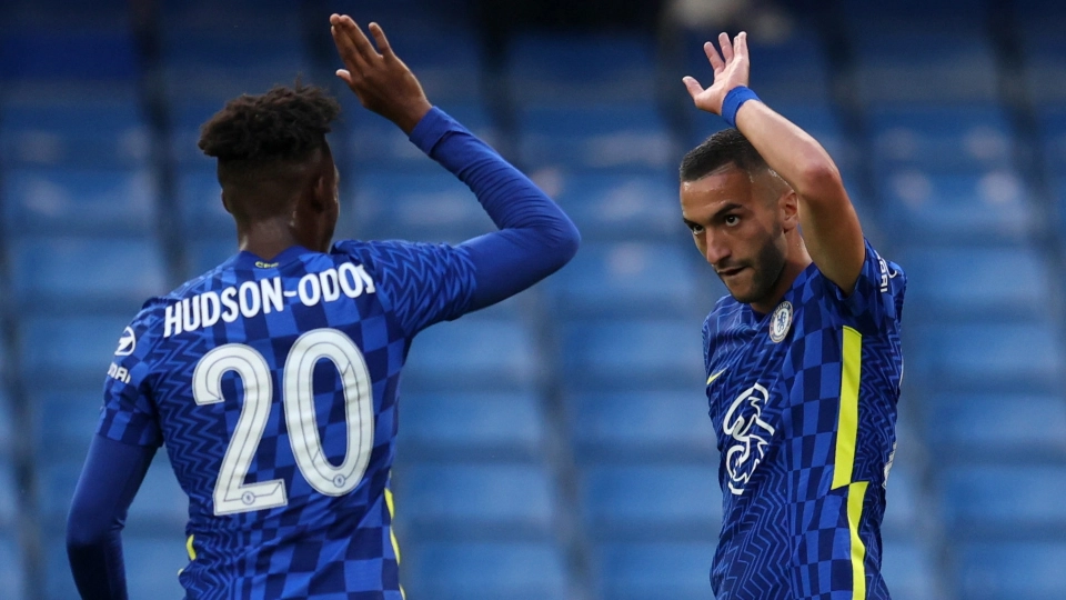 Hudson-Odoi, Ziyech, Chelsea 2021-22