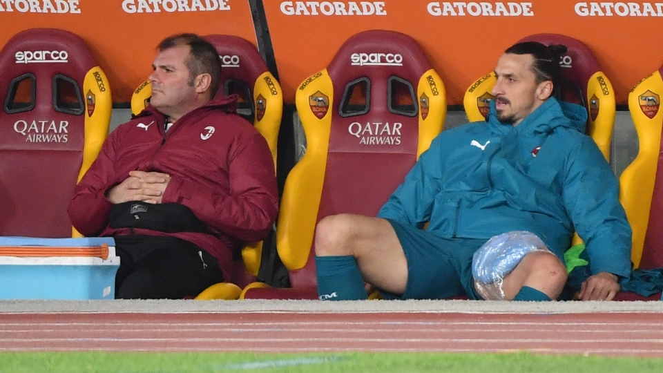 Ibrahimovic injury - Roma Milan Ibrahimovic injury - Roma Milan
