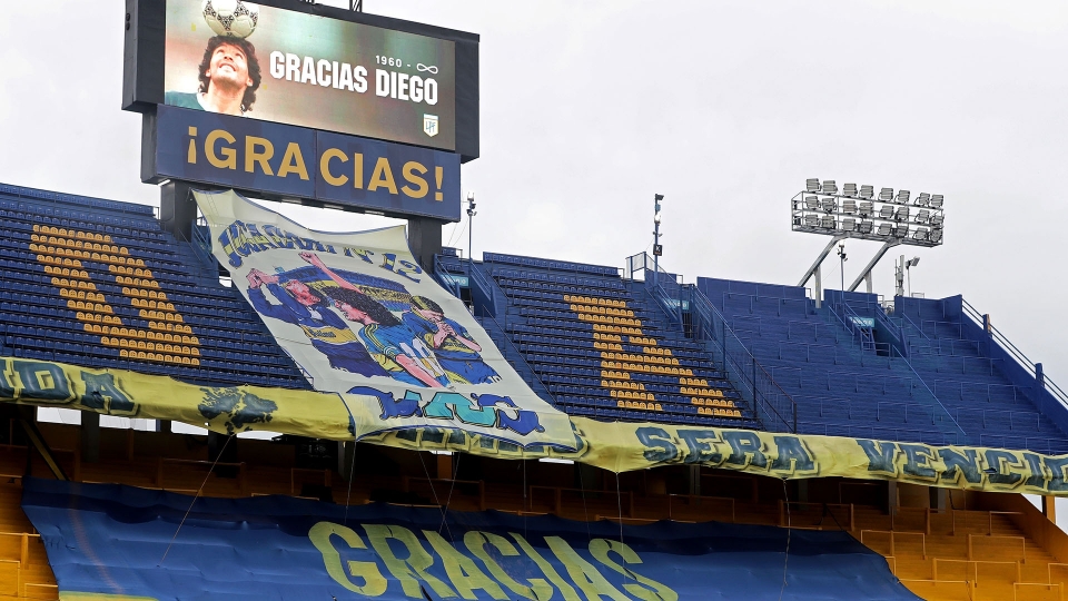 Il Boca segna e celebra Maradona: le foto