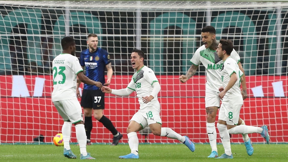Giacomo Raspadori ha segnato otto gol in questo campionato, tanti quanti nelle precedenti due stagioni complessive di Serie A. Inter-Sassuolo