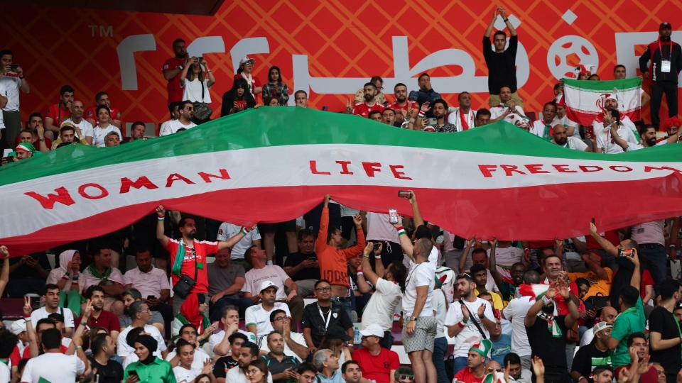 Iran flag protest at World Cup