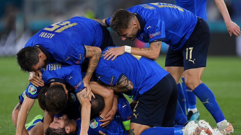 Italia-Svizzera, esultano gli azzurri