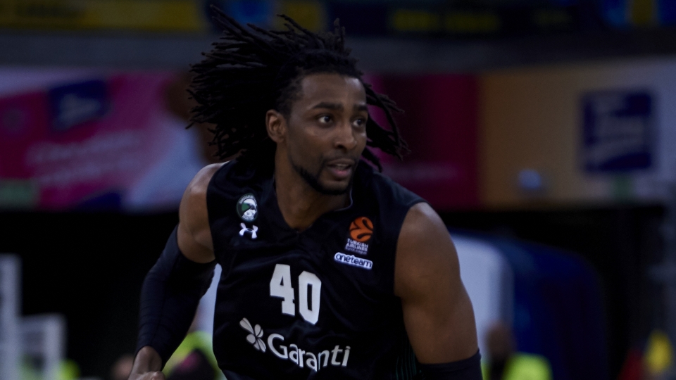 Jeremy Evans in maglia Khimki Mosca Jeremy Evans