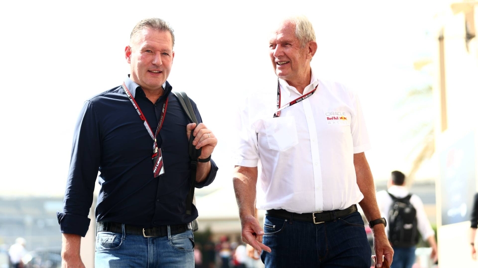 Con Helmut Marko Jos Verstappen