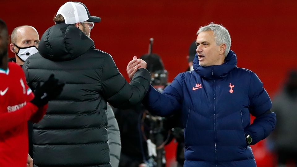 Jurgen Klopp Jose Mourinho 2020 Jurgen Klopp Jose Mourinho 2020