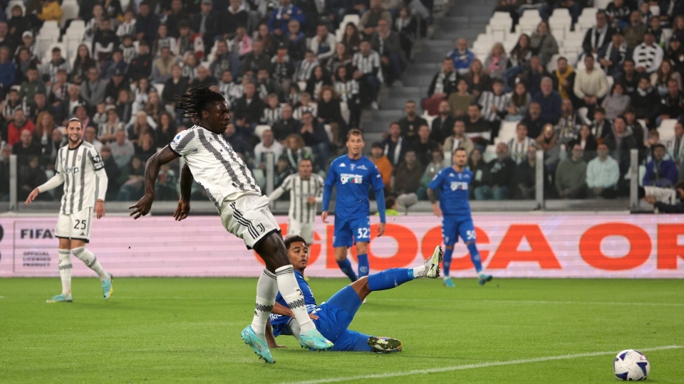 Il guizzo di Kean vale il vantaggio dei bianconeri Juventus-Empoli 4 a 0